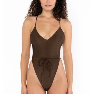 Los Angeles Apparel Vintage high cut one piece